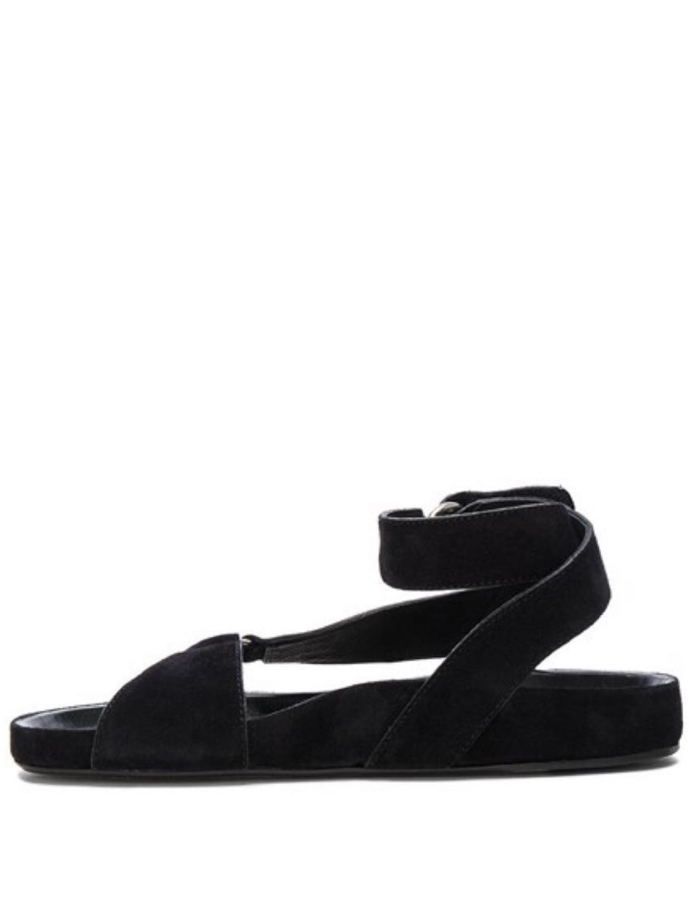 Isabel Marant Black Suede Wrap Ankle Sandals